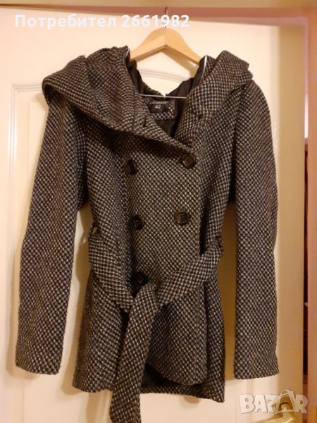 Топло кокетно палто с качулка, снимка 1
