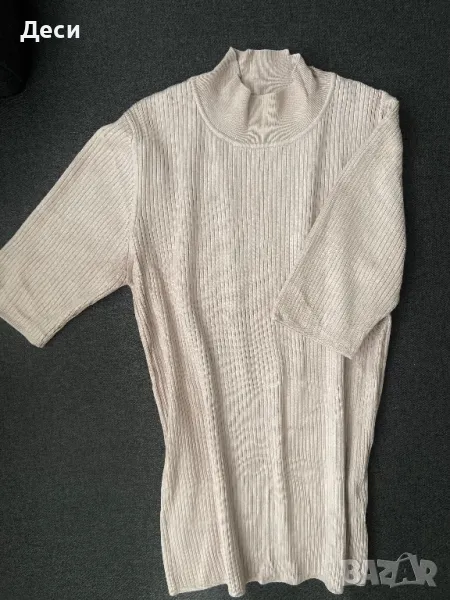 Плетена блуза с къс ръкав S-M, снимка 1