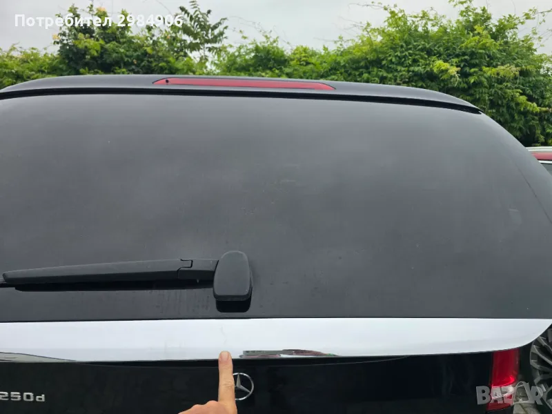 Хром лайсна заден капак мерцедес v 447 4476940082, снимка 1