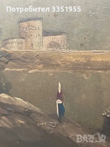 Стара Гръцка картина с красива рамка, снимка 3 - Картини - 50335911