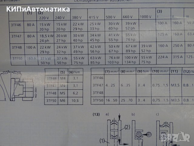 контактор Siemens 3TF46 22-OAFO 380V/22kW Contactor, снимка 11 - Резервни части за машини - 37653609
