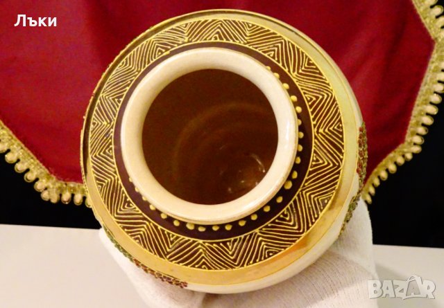 Satsuma Kinkozan Tsukuru,ваза японски порцелан. , снимка 12 - Вази - 33984435