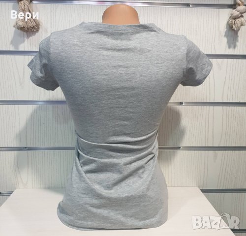 Нова дамска сива тениска с 3D принт Котка със сини очи, снимка 10 - Тениски - 29126621