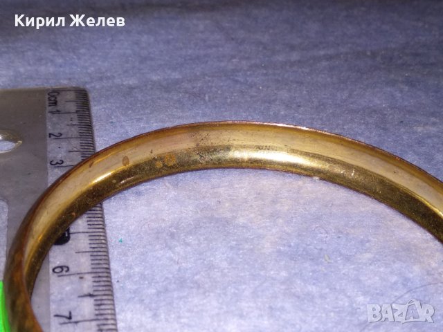 ЗЛАТИСТА СТИЛНО ОРНАМЕНТИРАНА ВИНТИДЖ ГРИВНА от НЕРЪЖДАЕМА СТОМАНА 26574, снимка 7 - Гривни - 40833056