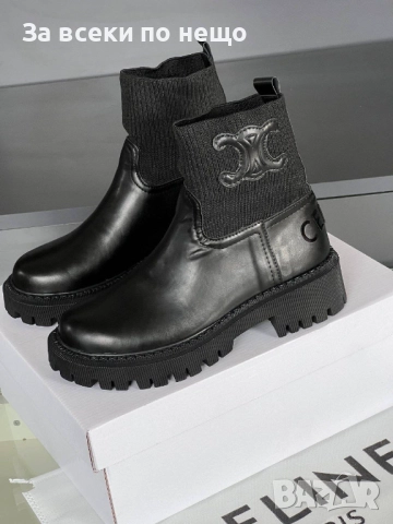Celine Дамски Черни Зимни Боти Селин Код E1061, снимка 2 - Дамски боти - 52206887
