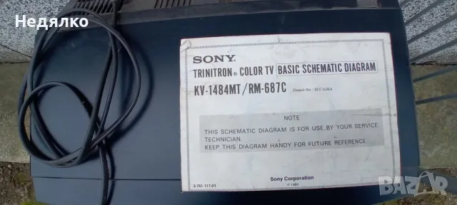 Sony Kv 1484mt,винтидж телевизор,1989г, снимка 4 - Телевизори - 50011523