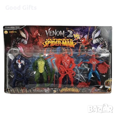 Комплект фигурки avengers, 4 броя, Venom 2 Spiderman