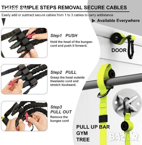 Фитнес ластици за силови тренировки, снимка 3 - Фитнес уреди - 42815638