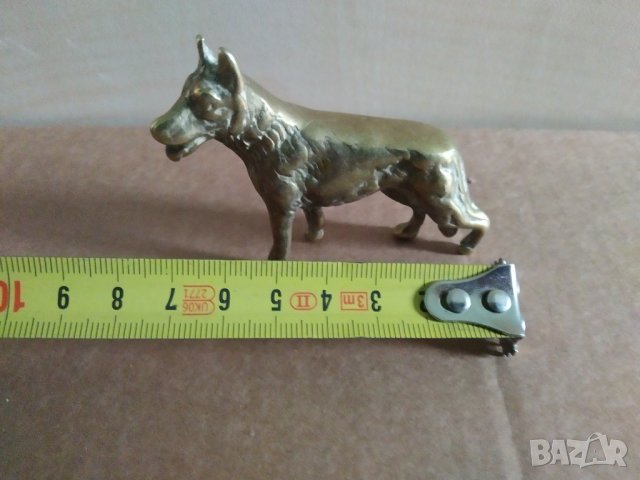 месингова статуетка-куче, снимка 2 - Други ценни предмети - 39554868