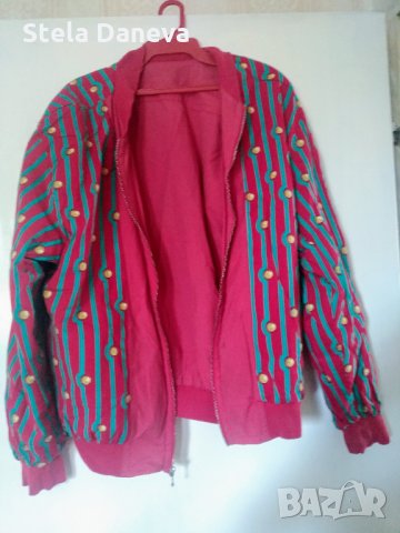 Червено дамско яке с две лица, снимка 2 - Якета - 29869258