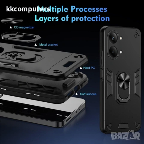 Калъф за Xiaomi Poco X8 Pro Max 5G / Redmi Turbo 5 Max 5G с Пръстен - PC+TPU, 0.5mm защита, 4 цвята, снимка 10 - Калъфи, кейсове - 54344203