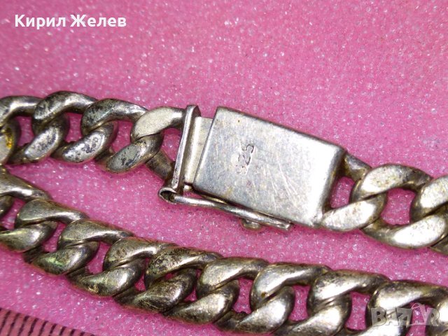 СТИЛНА СРЕБЪРНА ГРИВНА СРЕБРО 925 ВИНТИДЖ ПЛЕТКА / ЗАКОПЧАЛКАТА ИМА НУЖДА от ЛЕК РЕМОНТ! 43244, снимка 16 - Гривни - 44394047