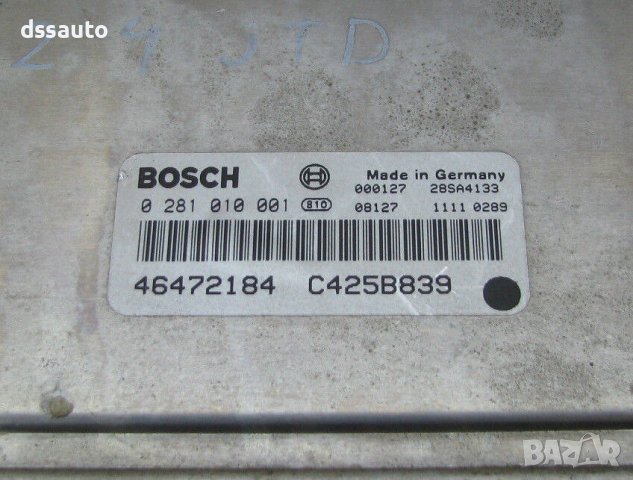 Компютър двигател Lancia Lybra 2.4 JTD BOSCH 0281010001, снимка 3 - Части - 42318566