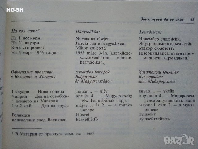 Българско - Унгарски разговорник - С.Атанасова,Д.Сонди - 1984г. , снимка 8 - Чуждоезиково обучение, речници - 40138531