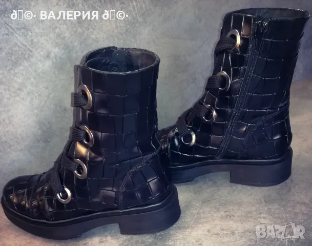 Бутикови кубинки естествена кожа, снимка 2 - Дамски боти - 49413777