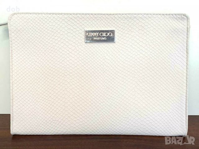 Нов несесер Jimmy Choo parfums White cream Pochette Clutch toiletry makeup Bag, снимка 1 - Чанти - 30706808