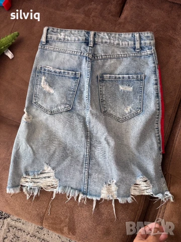 Дънкова пола , снимка 2 - Поли - 50671949