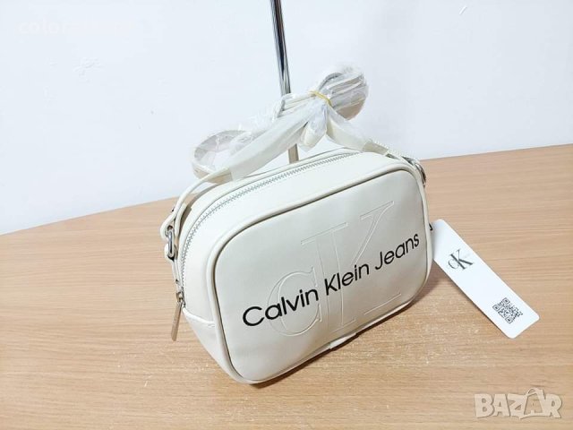 Бяла чанта Calvin Klein/SG-E73, снимка 3 - Чанти - 42902877