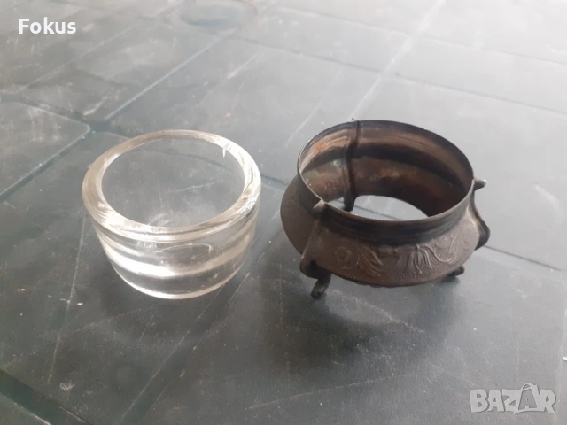 Стар руски хайверник дебело посребрен и маркиран, снимка 6 - Антикварни и старинни предмети - 53279675