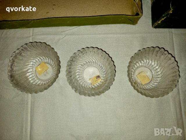 Шест броя купички за ядки от оловен кристал, снимка 2 - Други - 32002915