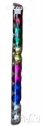 Коледни цветни топки – Празничен Комплект от 12 броя в разнообразие от цветове и размери, снимка 6 - Други стоки за дома - 52805382