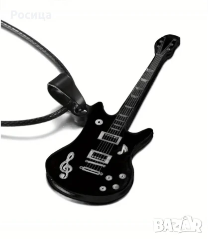 Мъжко колие с китара , снимка 6 - Колиета, медальони, синджири - 50499000