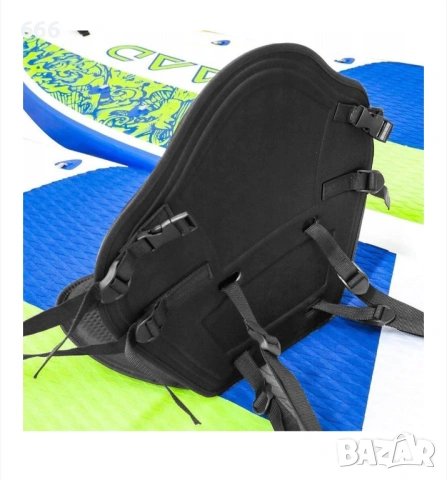 Седалка за каяк с регулируема облегалка, противоплъзгаща, черна, 46x53см, 34x39см, снимка 8 - Водни спортове - 53223507