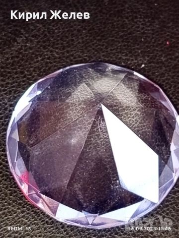 Преспасие от кристално стъкло с форма на диамант много красиво 48991, снимка 4 - Други - 51730559