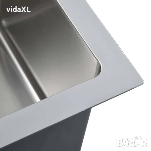 vidaXL Ръчно изработена кухненска мивка, неръждаема стомана, снимка 8 - Мивки - 56147700