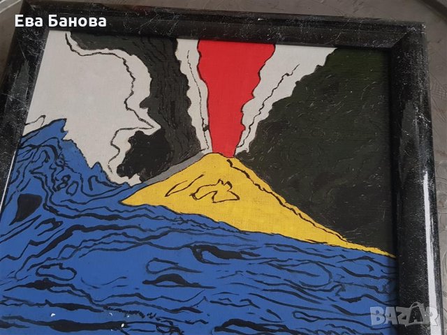 Копие с маслени бои Везувий по Анди Уорхол Поп Арт, снимка 3 - Картини - 31427538
