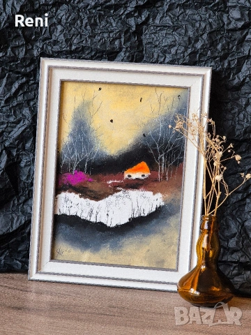 В планината, картина въглен, оригинал, снимка 2 - Картини - 53114332