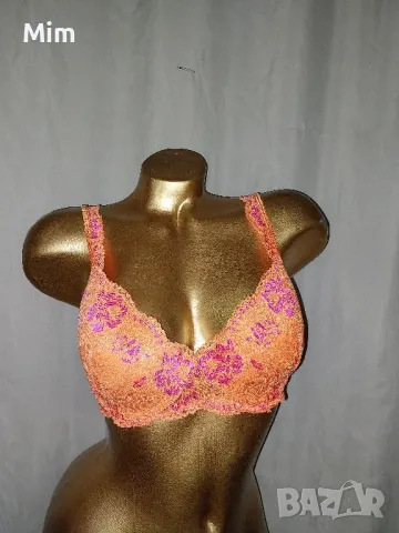 85 В/С Дантелен сутиен в оранжево , снимка 2 - Бельо - 48448148