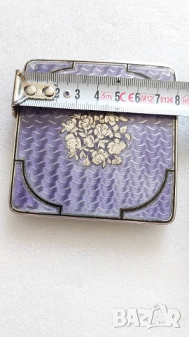 Стара сребърна табакера,с гилеше емайл сребро 925 , снимка 11 - Други ценни предмети - 52273904