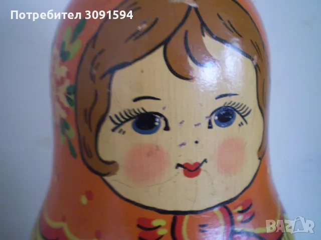 Стара красива голяма Руска кукла държач за бутилки 35 см височина