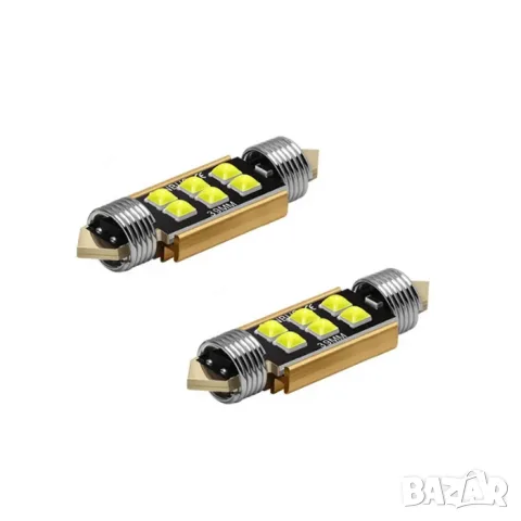 LED крушки софитни 39mm CANBUS 210 lm 12V 2 броя, снимка 2 - Аксесоари и консумативи - 55864900