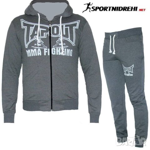 Мъжки спортен екип TAPOUT MMA, тъмно сив, памук и ликра, снимка 2 - Спортни дрехи, екипи - 42825752