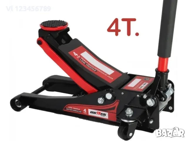 Нископрофилен крик KraftRoyal 4 тона крокодил с две помпи, снимка 2 - Аксесоари и консумативи - 52268282