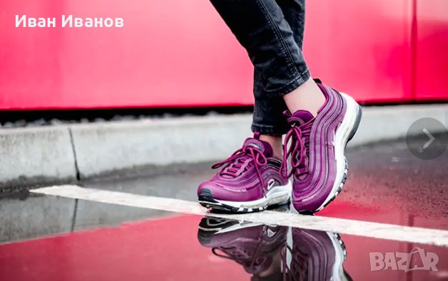 оригинални  маратонки  Nike  Air Max 97 Premium  Bordeaux  номер 39 , снимка 6 - Маратонки - 37449735