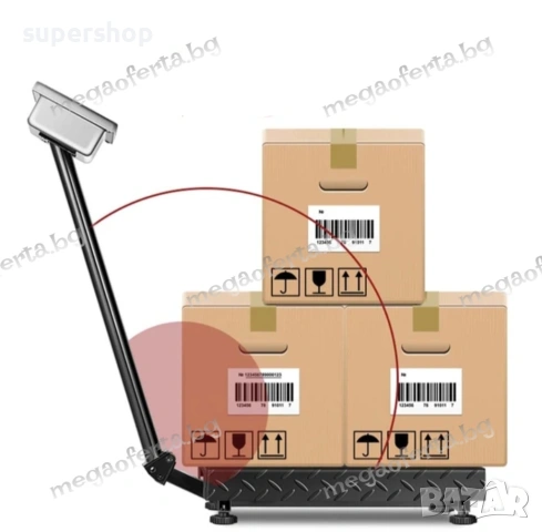 Електронен Кантар до 400кг с Голяма Рифелова Платформа и Батерия , снимка 9 - Везни - 54155587