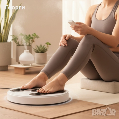 Електронен стимулатор за стъпала EMS + TENS – безжичен масажор с червена LED светлина и дистанционно, снимка 3 - Друга електроника - 52595980