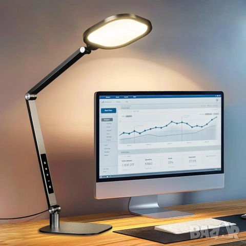 Професионална LED настолна лампа 15W с тъч контрол и защита за очите