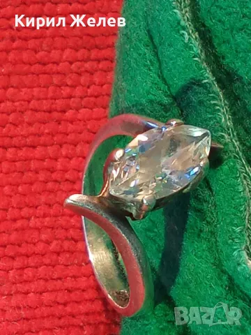 КРАСИВ СКЪПОЦЕНЕН СРЕБЪРЕН ПРЪСТЕН СРЕБРО 925 с ГОЛЯМ ИСКРЯЩ ФАСЕТИРАН ПЛАНИНСКИ КРИСТАЛ 47536, снимка 12 - Пръстени - 50024399