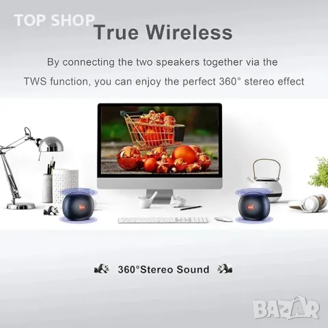 Bluetooth високоговорител, преносим високоговорител, снимка 3 - Bluetooth тонколони - 48777032