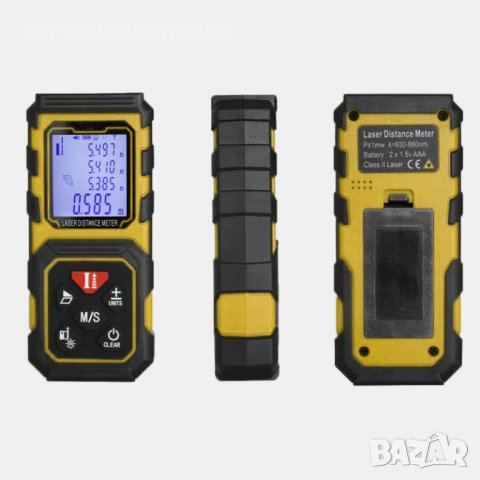 Лазерна ролетка,0.3–40метра,Площ и Обем,11,7х6х3см