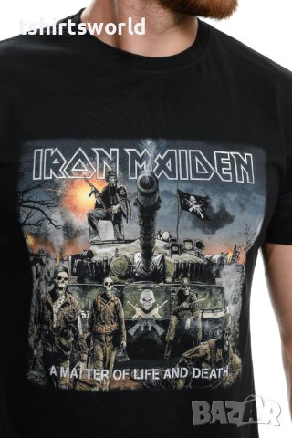 Нова мъжка тениска на музикалната група Iron Maiden - A Matter of Life and Death С ГРЪБ, снимка 2 - Тениски - 40422773