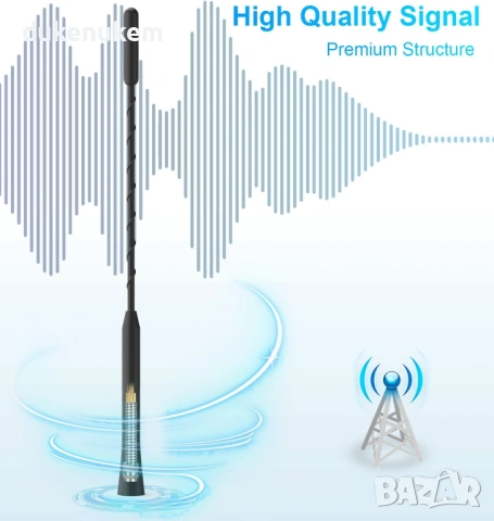 Универсална автомобилна радио антена 28 см – мощно DAB/FM приемане, снимка 2 - Аксесоари и консумативи - 53029635