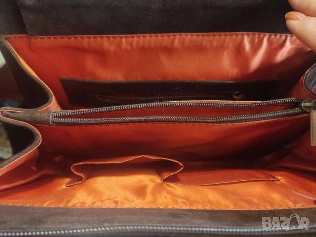 Кожени чанти Чанта тигров принт Колан тигров принт Сет чанта и колан тигров принт Кафява чанта велур, снимка 5 - Чанти - 52402482