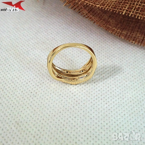 Пръстен с 14К златно покритие 224856, снимка 3 - Пръстени - 53932159