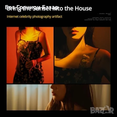 Нов LED Фото Фенер Ambitful 4 Цвята + Гобо Ефекти и Батерия 8400mAh, снимка 5 - Чанти, стативи, аксесоари - 50940745