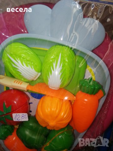 Зеленчуци, които могат да се режат с ножче от пласмаса. Детска игра, има табла и дъска за рязане, снимка 2 - Образователни игри - 37213451